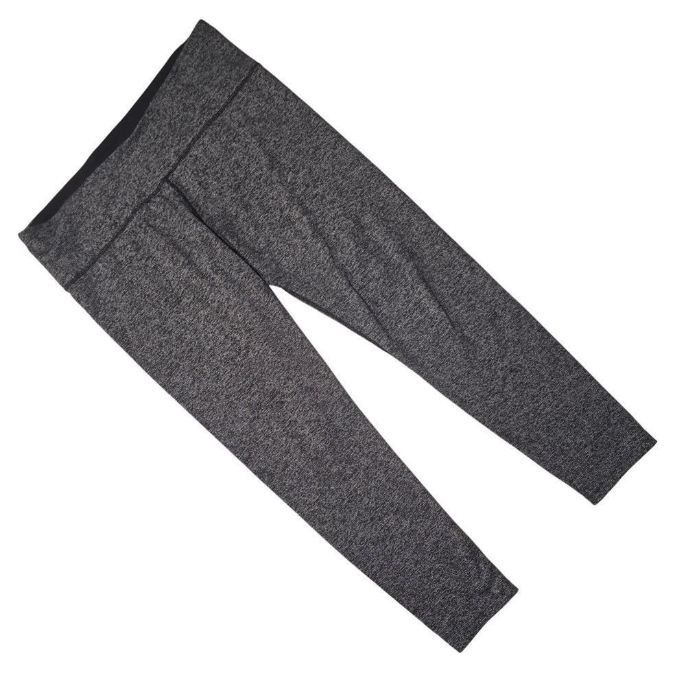 Tuff Athletics Womens Heather Gray Athletic Leggings Cropped Athleisure Size L